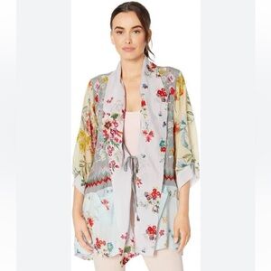 Johnny Was Pastel Floral Silk Kimono Size‎ Small